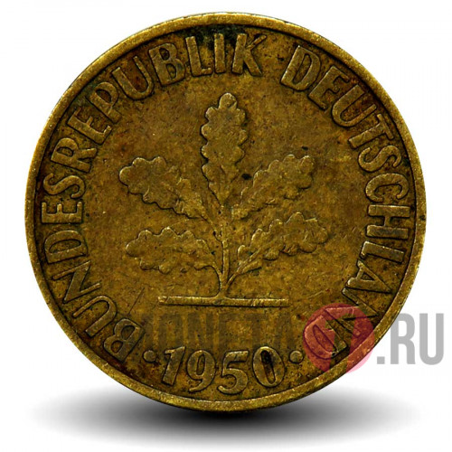 10 пфеннигов 1950 года - ФРГ - G