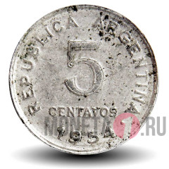 5 сентаво 1954 года - Аргентина