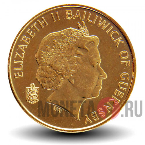 2 пенса 1999 года - Остров Гернси - Коровы - UNC