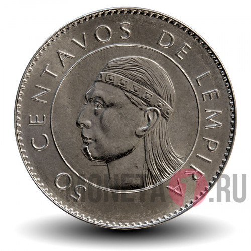 50 сентаво 2007 года - Гондурас - Вождь Лемпира
