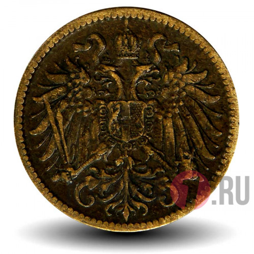 2 геллера 1909 года - Австро-Венгерская империя - Франц Иосиф I