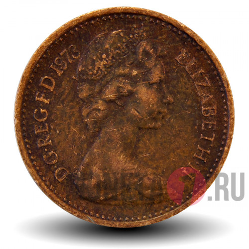1/2 нового пенни 1973 года - Великобритания - Корона Генриха VI