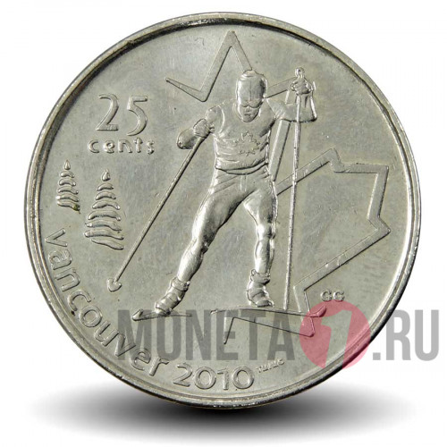 25 центов 2009 года - Лыжные гонки - Олимпиада в Ванкувере - Канада