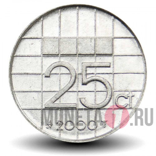 25 центов 2000 года - Нидерланды - Беатрикс