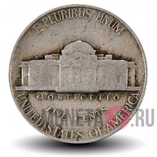 5 центов 1948 года - Усадьба Монтичелло (Monticello) - США