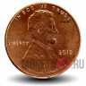 1 цент 2012 года - Линкольн - США - В блеске