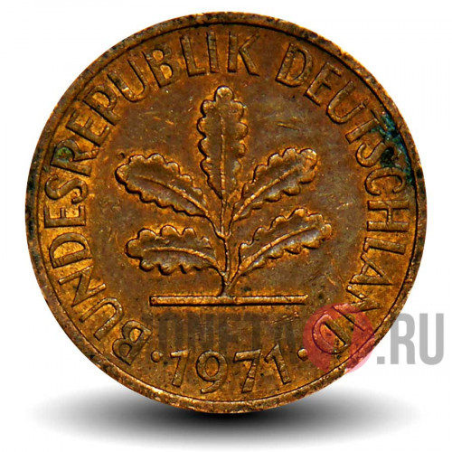 1 пфенниг 1971 года - ФРГ - J