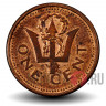 1 цент 1998 года - Барбадос - Трезубец