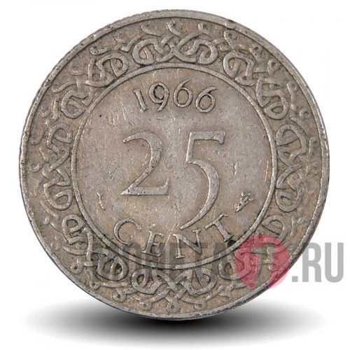25 центов 1966 года - Суринам