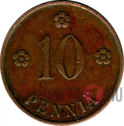 10 пенни 1938 год - Финляндия