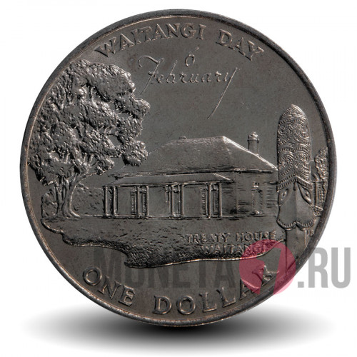 1 доллар - День Вайтанги - 1977 год - Новая Зеландия