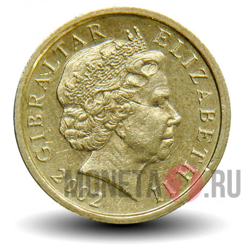 1 фунт 2002 года - Гибралтар - Замок - АВ