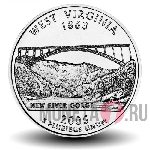 Quarter США 2005 год - Западная Виргиния - D