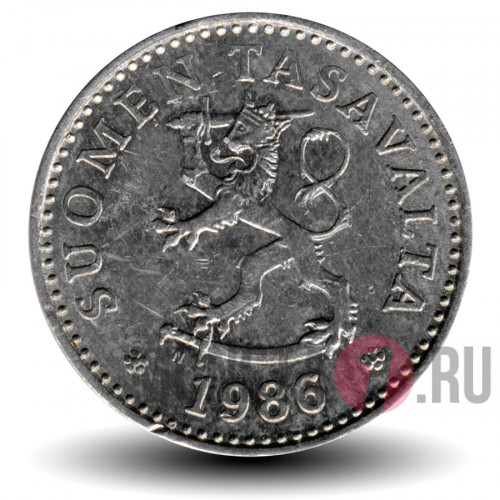 10 пенни 1986 года - Финляндия - N