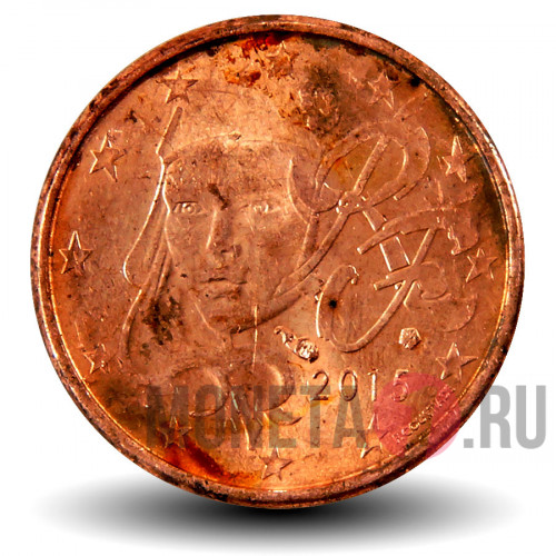 1 евроцент 2015 года - Франция - Марианна