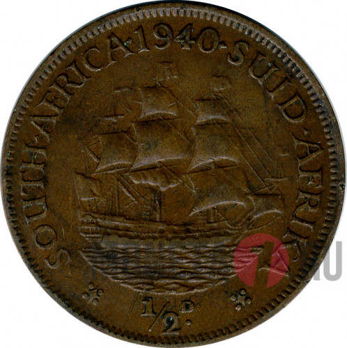1/2 half penny - 1941 - South Africa