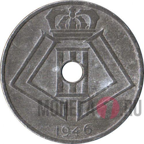 25 сантимов - 1946 год - Бельгия - Леопольд III - BELGIQUE-BELGIE