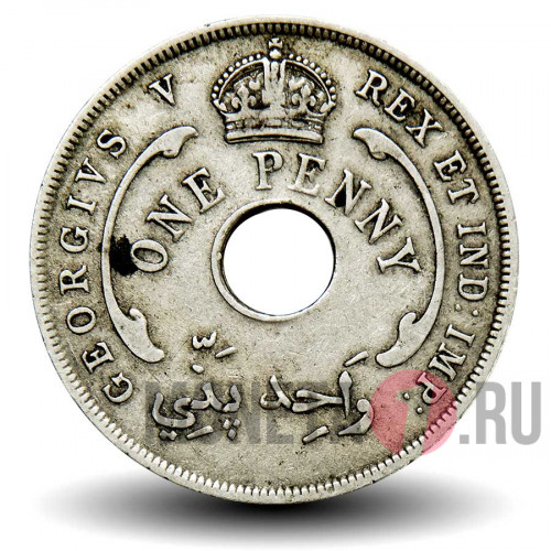 1 пенни 1926 года - Британская Западная Африка - George V