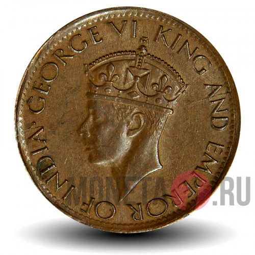 1 цент 1943 года - Цейлон - Георг VI