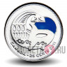 Цветная монета 25 центов 2011 года - Косатка - Канада