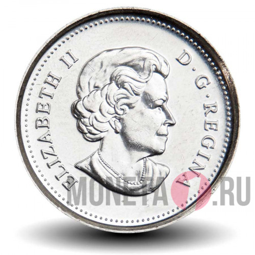 Цветная монета 25 центов 2011 года - Косатка - Канада