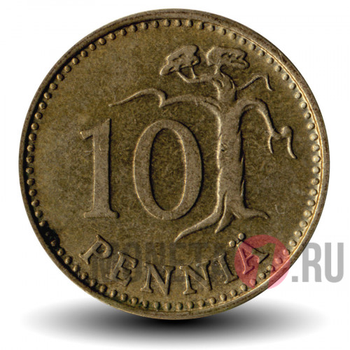 10 пенни 1966 года - Финляндия - S