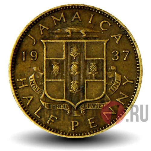 1/2 пенни 1937 года - Ямайка - George VI