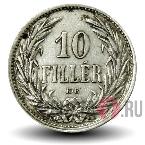 10 филлеров 1909 года - Австро-Венгерская империя - Франц Иосиф I
