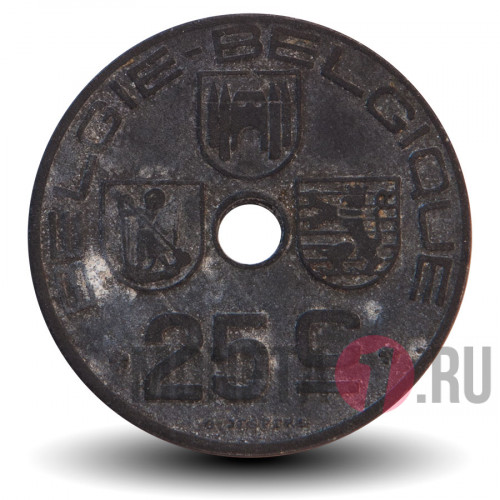 25 сантимов - 1943 год - Бельгия - BELGIE-BELGIQUE