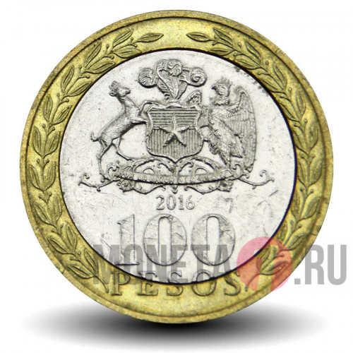 100 песо 2016 года - Чили - Индейцы Мапуче