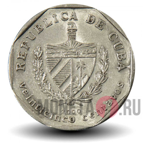 25 сентаво 2000 года - Куба - Церковь св. Франциска