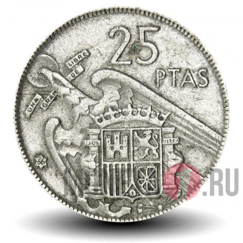 25 песет 1966 года - Испания - Франсиско Франко