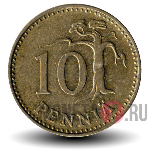 10 пенни 1968 года - Финляндия - S