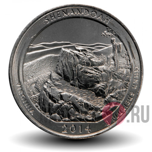 25 центов - Шенандоа Виргиния - Квотер США 2014 года - P