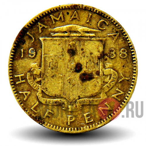 1/2 пенни 1938 года - Ямайка - George VI