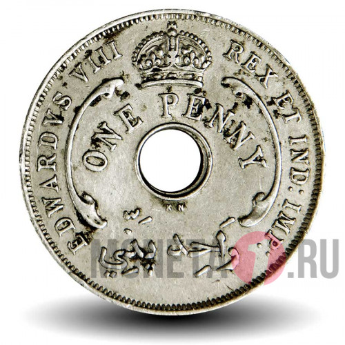 1 пенни 1936 года - KN - Британская Западная Африка - Edward VIII