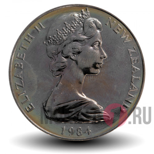 1 доллар - Черный Робин - 1984 год - Новая Зеландия