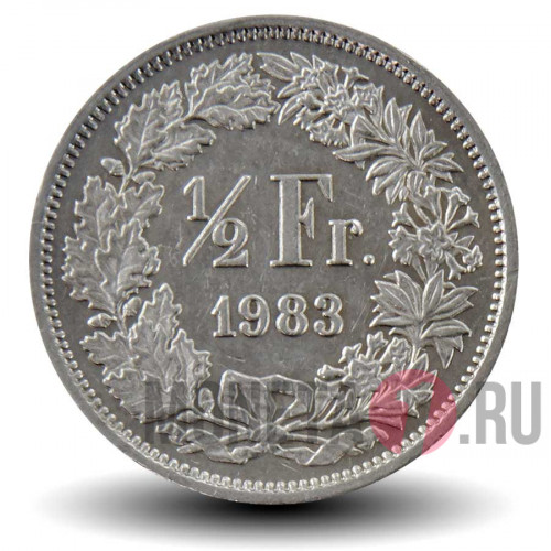 1/2 франка 1983 года - Швейцария
