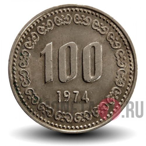 100 вон 1974 года - Южная Корея - Адмирал Ли Сун Син