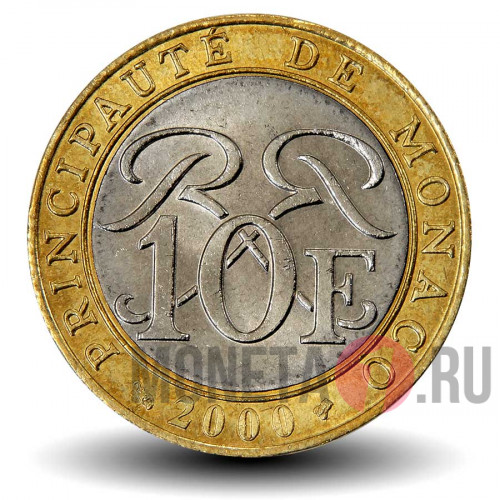 10 франков 2000 года - Монако - Ренье III