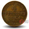 4 пфеннига 1864 года - Пруссия - Вильгельм I - А