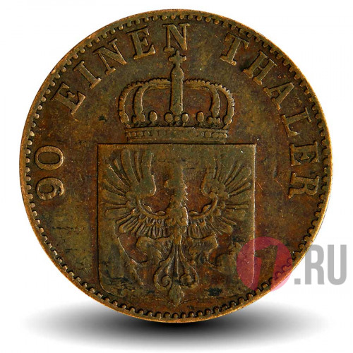 4 пфеннига 1864 года - Пруссия - Вильгельм I - А