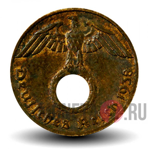 1 рейхспфенниг 1938 года - Третий Рейх - F