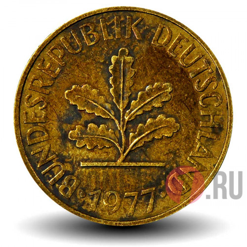 10 пфеннигов 1977 года - ФРГ - J