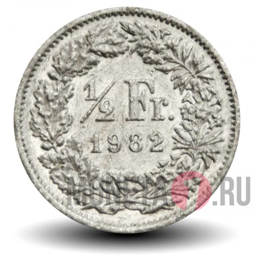 1/2 франка 1982 года - Швейцария