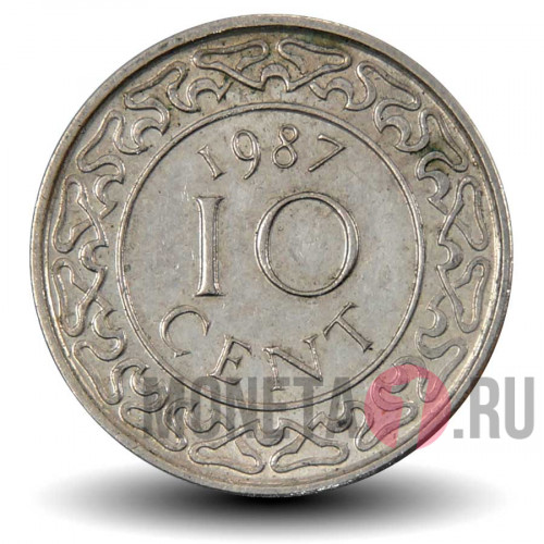 10 центов 1987 года - Суринам