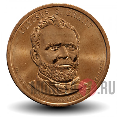1 Dollar - 18-ый президент США - Улисс Грант - D