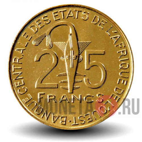25 франков КФА BCEAO 2012 года - FAO - Западно-Африканские штаты