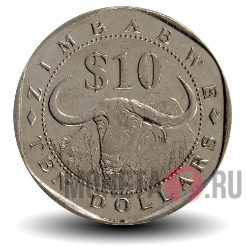 10 долларов 2003 года - Зимбабве - Буйвол