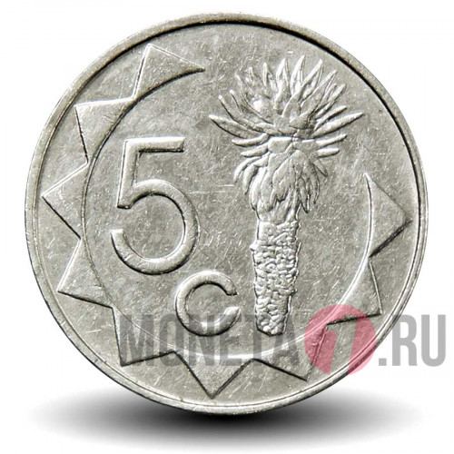 5 центов 2002 года - Намибия - Алоэ